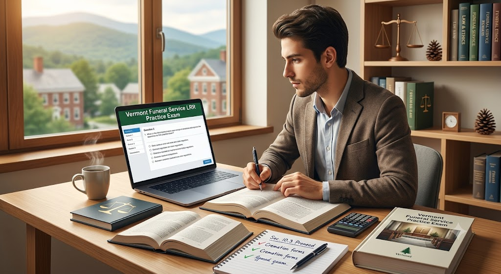 Vermont Funeral Service Laws Rules & Regulations (LRR) Practice Exam Banner