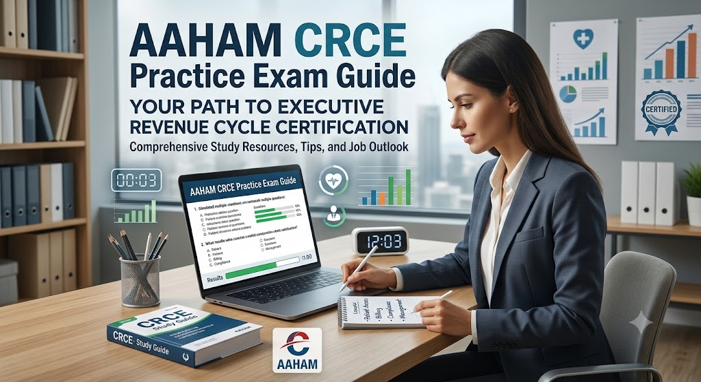 AAHAM Certified Revenue Cycle Executive (CRCE) Practice Exam. Banner