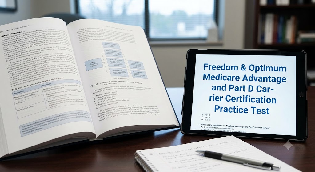 Freedom & Optimum Medicare Advantage and Part D Carrier Certification Practice Test Banner
