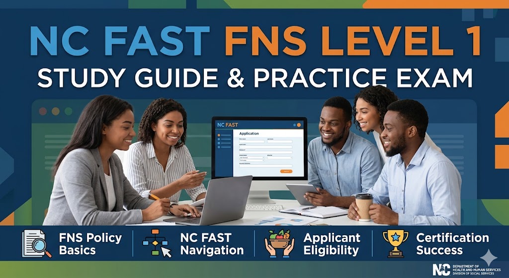 NC FAST Food Nutrition Level 1 Practice Exam Banner
