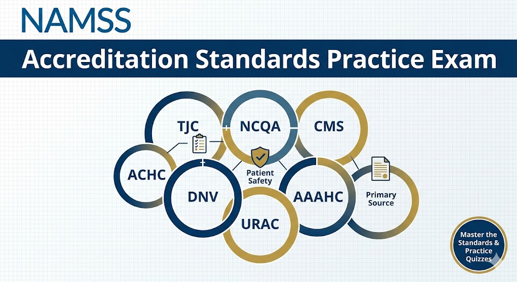 NAMSS Comparison of Accreditation Standards Practice Exam Banner