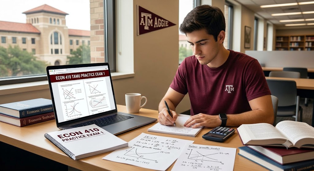 ECON 410 TAMU Practice Exam 1 Banner