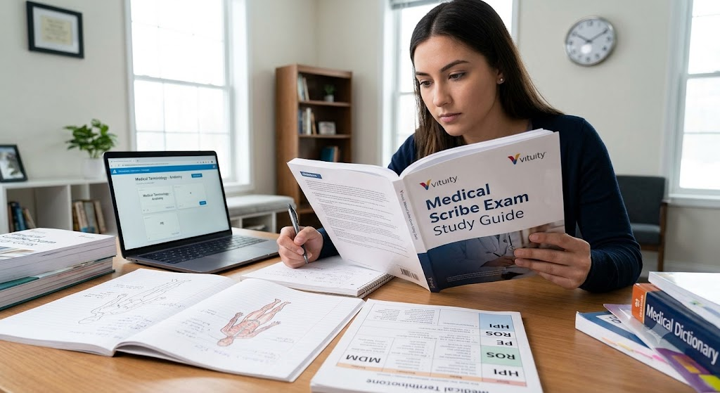 Vituity Medical Scribe Pre-Classroom Training Exam Banner