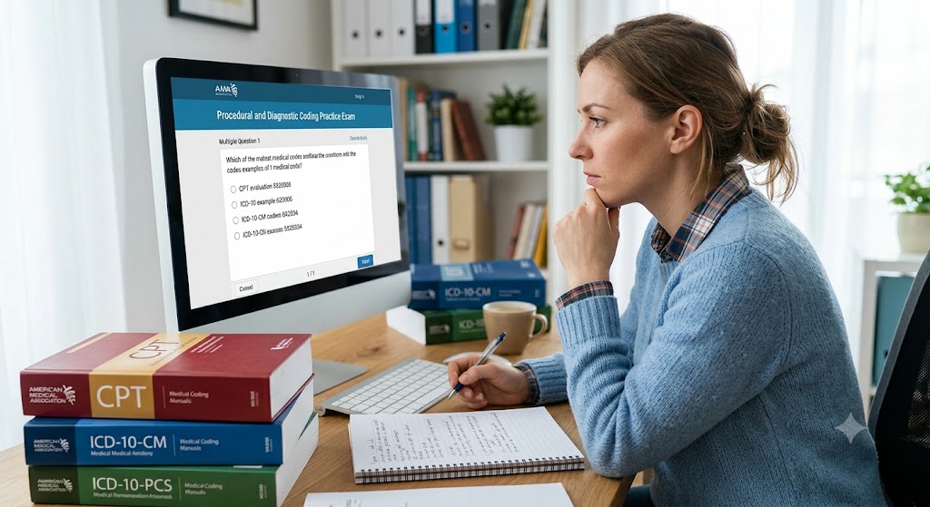 Procedural and Diagnostic Coding Practice Exam Banner