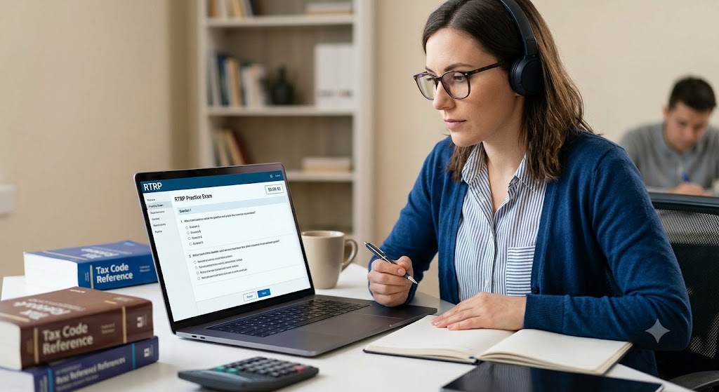 Registered Tax Return Preparer RTRP Practice Exam Banner