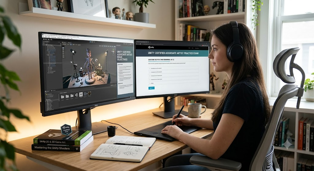 Unity Certified Associate – Artist Practice Test Banner