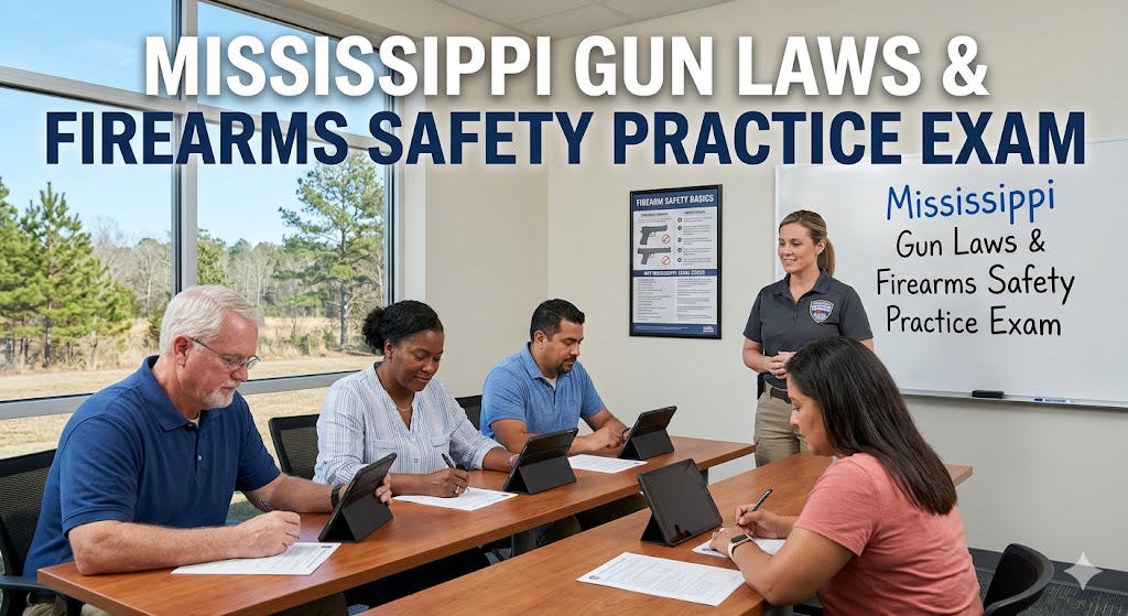 Mississippi Gun Laws & Firearms Safety Practice Exam Banner