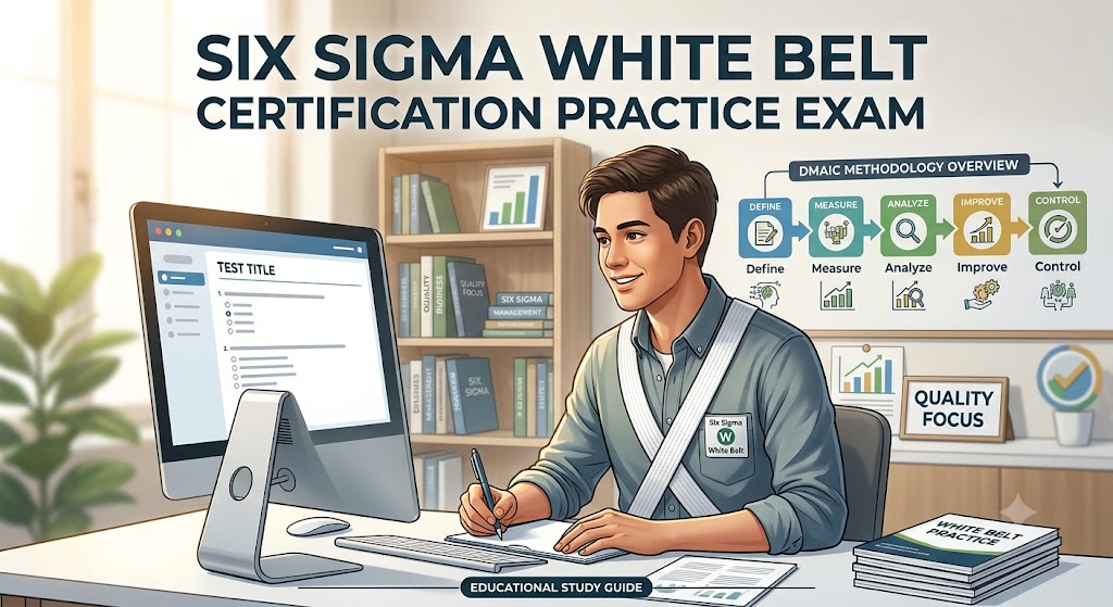 Six Sigma White Belt Certification Practice Exam Banner