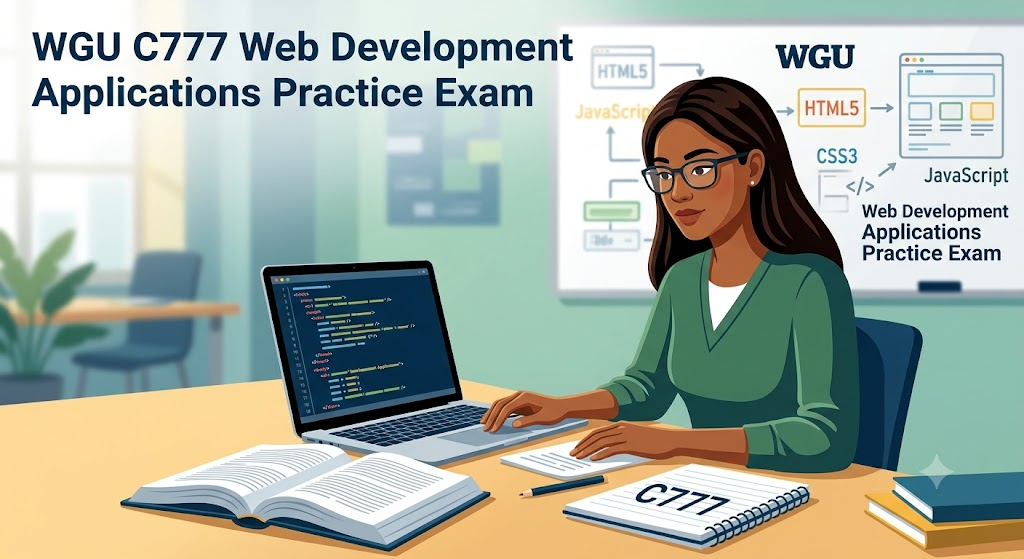 Western Governors University (WGU) ITWD3120 C777 Web Development Applications Practice Exam Banner