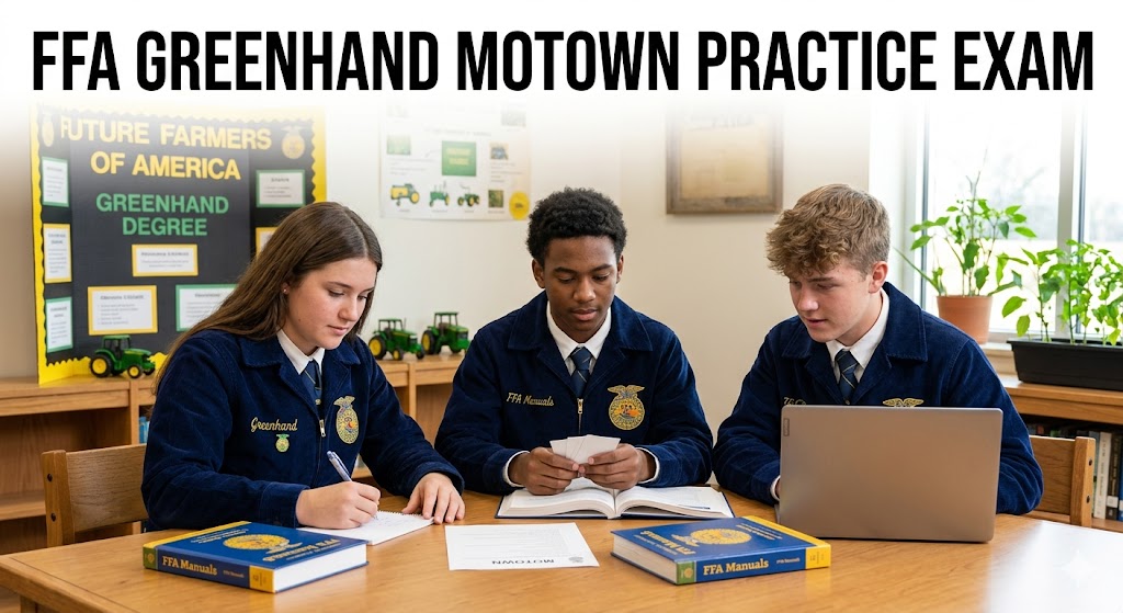 FFA Greenhand MoTown Practice Test Banner