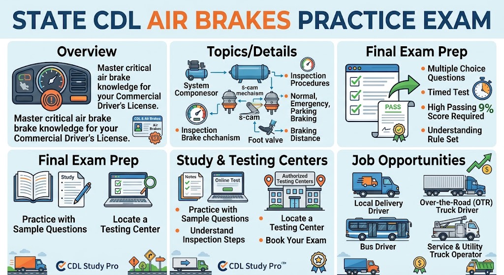 State CDL Air Brakes Practice Test & Exam Prep Banner