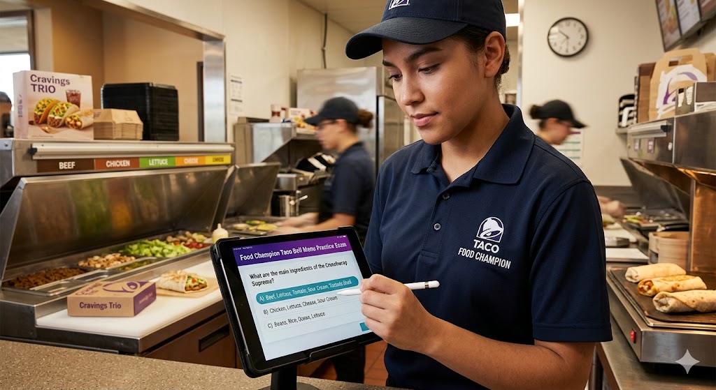 Food Champion Taco Bell Menu Practice Test Banner