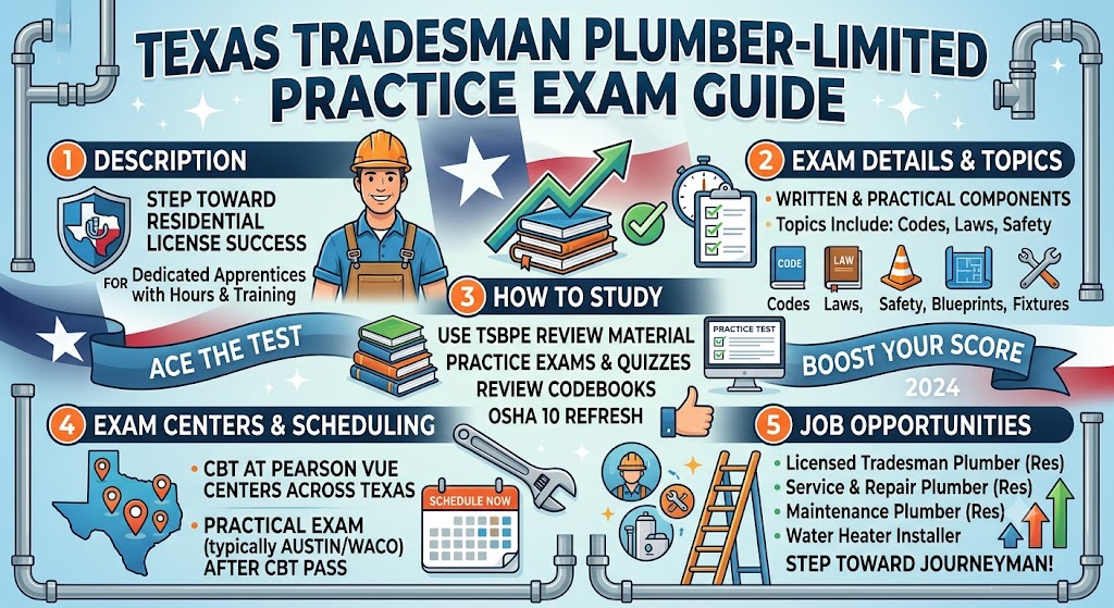 Texas Tradesman Plumber-Limited License Practice Exam Banner