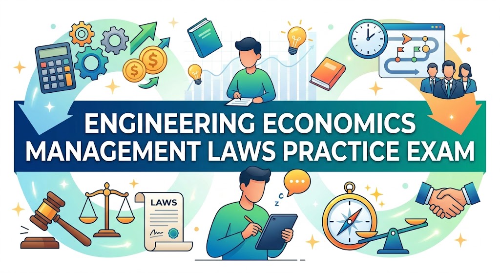 Engineering Economics and Management, Laws and Ethics Practice Test Banner