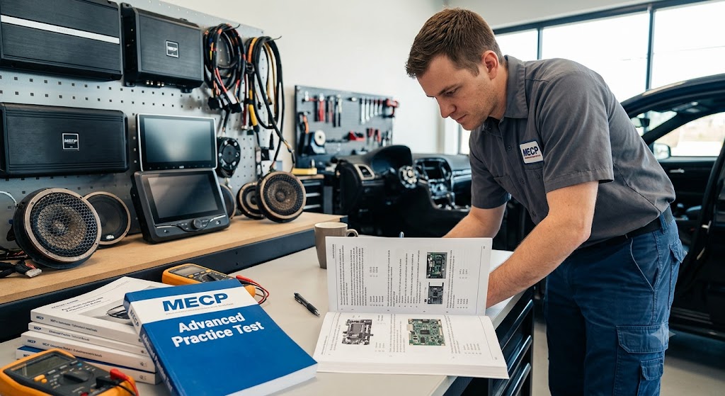 Mobile Electronics Certified Professional (MECP) Advanced Practice Test Banner