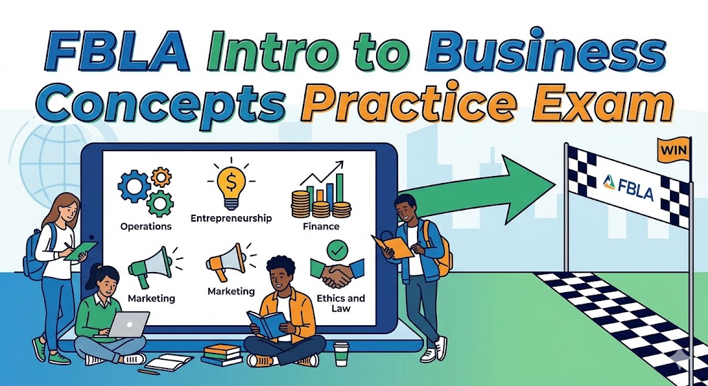 FBLA Intro to Business Concepts Practice Test Banner