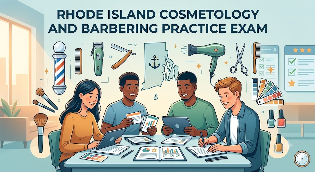 Rhode Island Cosmetology and Barbering Practice Exam Banner