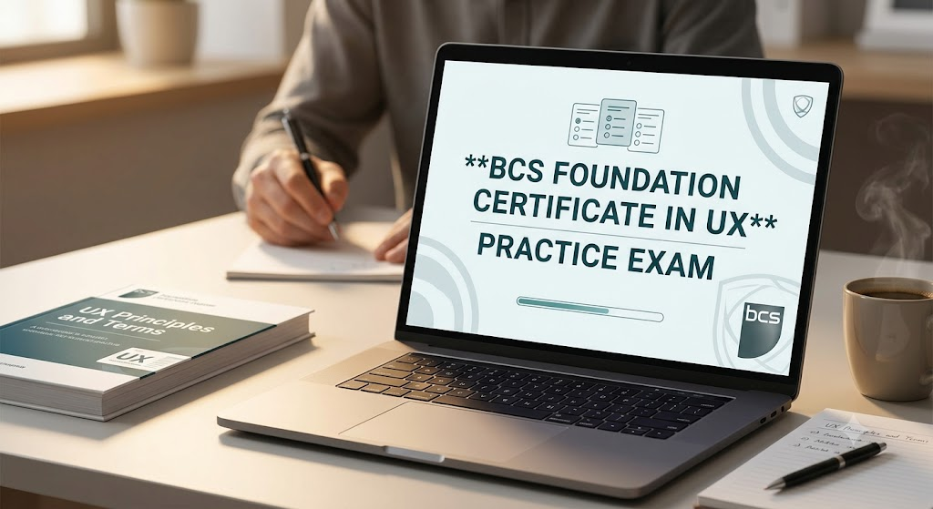 User Experience Terms for BCS Foundation Certificate in UX Practice Test Banner