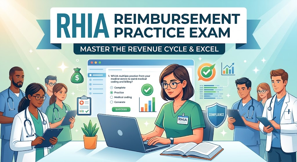 RHIA Reimbursement Practice Exam Banner