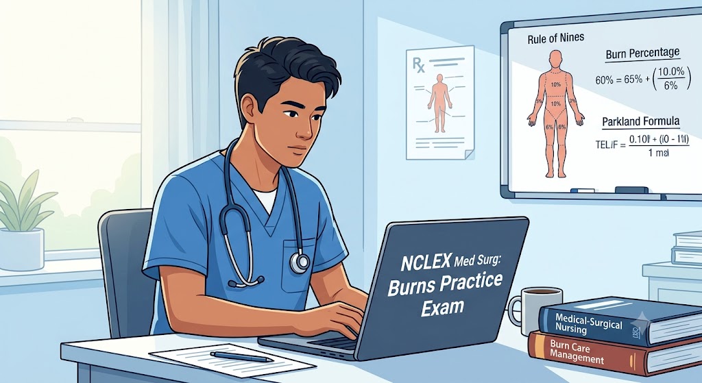 NCLEX Med Surg – Burns Practice Test Banner