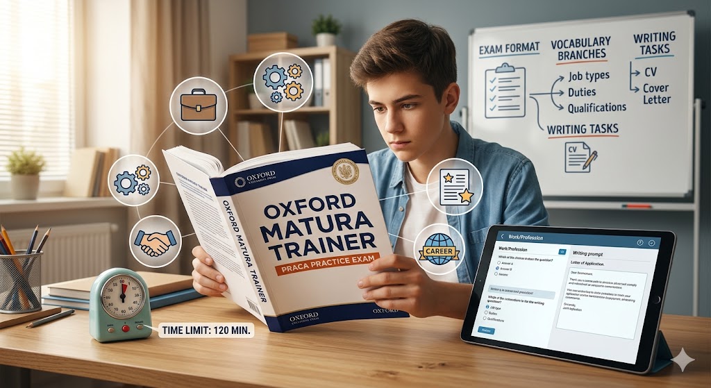 Oxford Matura Trainer PRACA Practice Exam Banner