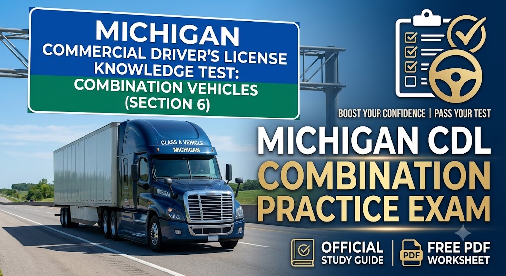 Michigan CDL Combination Practice Test Banner