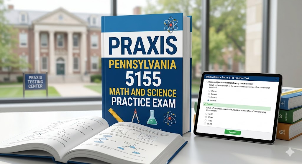 Praxis Pennsylvania Grades 4 8 Math and Science 5155 Practice Test 2026 | Exam Prep Questions Banner