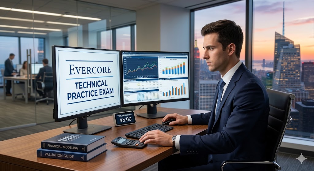 Evercore Technical Practice Test Banner
