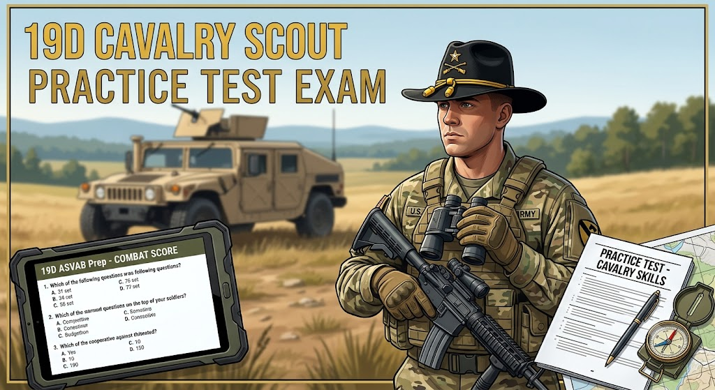 19D Cavalry Scout Practice Test Banner