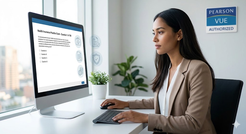 PearsonVue Health Insurance Practice Exam Banner