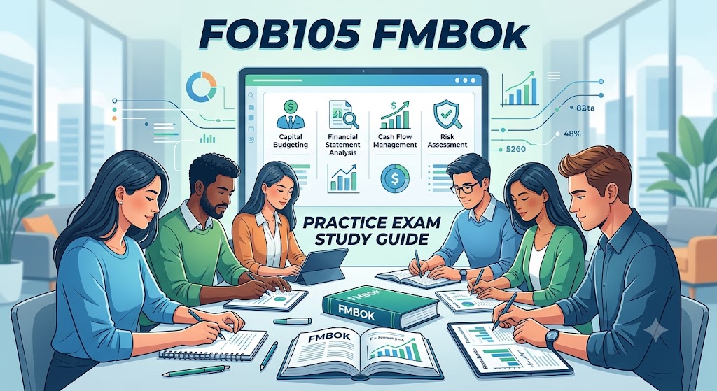 FOB105 Financial Management Body of Knowledge (FMBOK) Practice Exam Banner