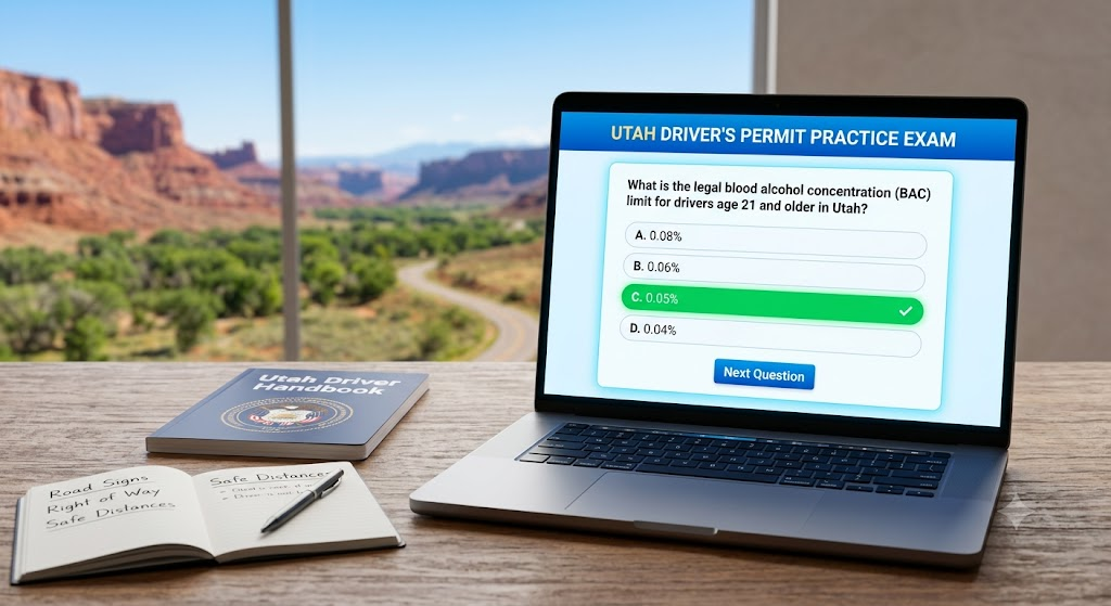 Utah Driver's Permit Practice Test Banner
