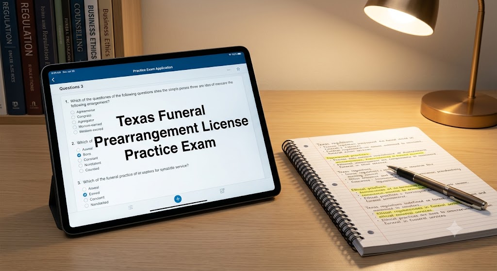 Texas Funeral Prearrangement License Practice Exam Banner