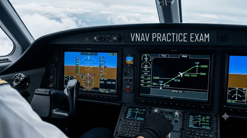 Vertical Navigation (VNAV) Practice Exam Banner