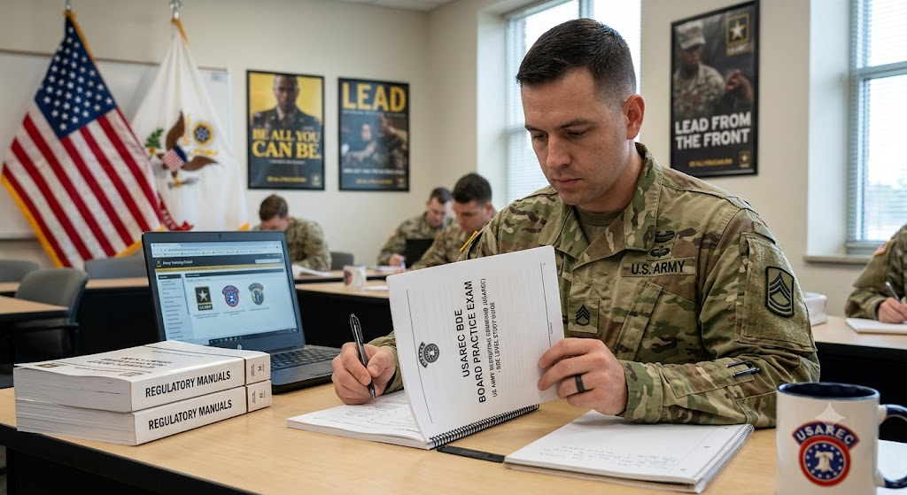 United States Army Recruiting Command (USAREC) BDE Board Practice Test Banner