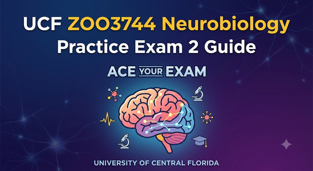 University of Central Florida (UCF) ZOO3744 Neurobiology Practice Exam 2 Banner