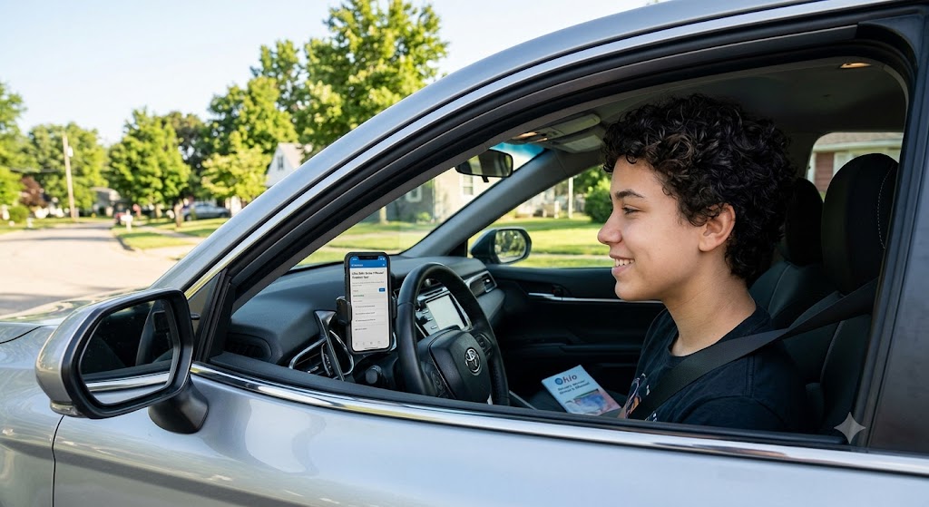 Ohio BMV Driver's Permit Practice Exam Banner