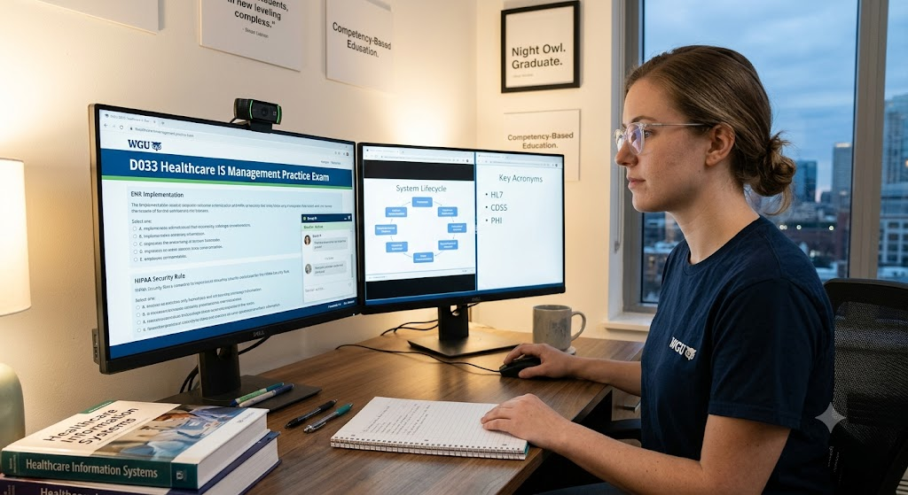 Western Governors University (WGU) D033 Healthcare Information Systems Management Practice Exam Banner