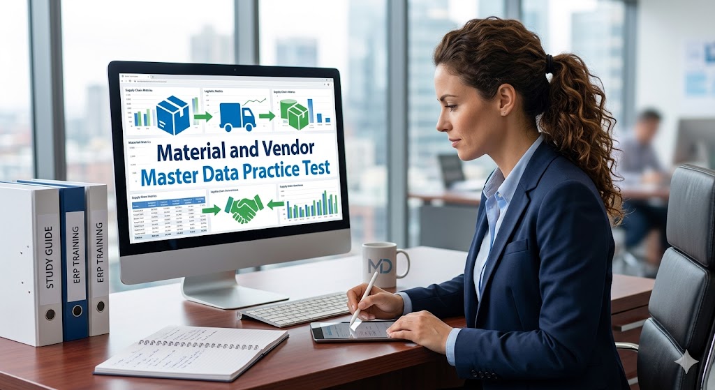 Material and Vendor Master Data Practice Test Banner