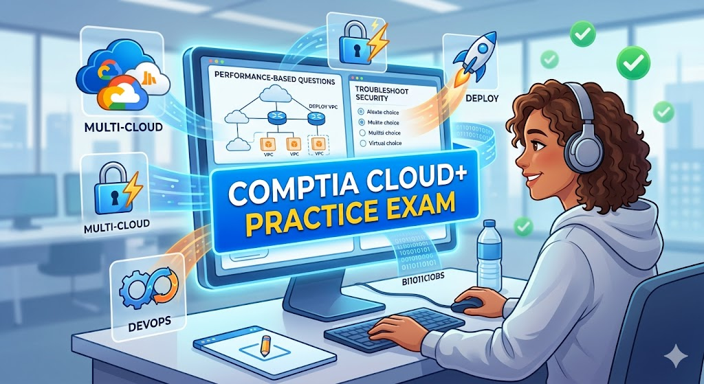 CompTIA Cloud+ CV0-004 Practice Test 2026 | Real Exam Questions Banner