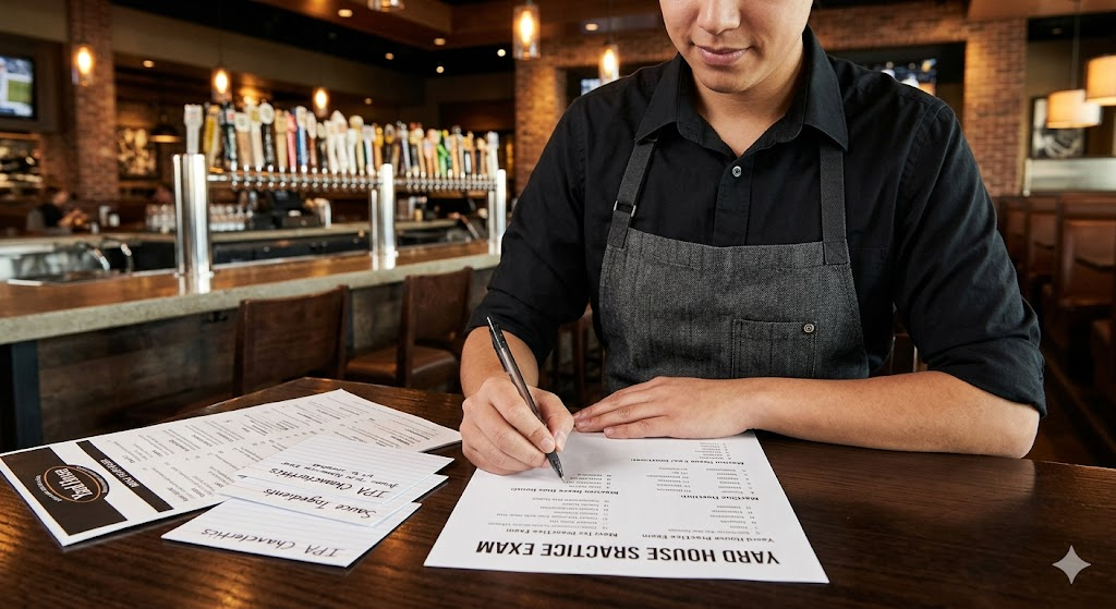 Yard House Server Practice Test Banner