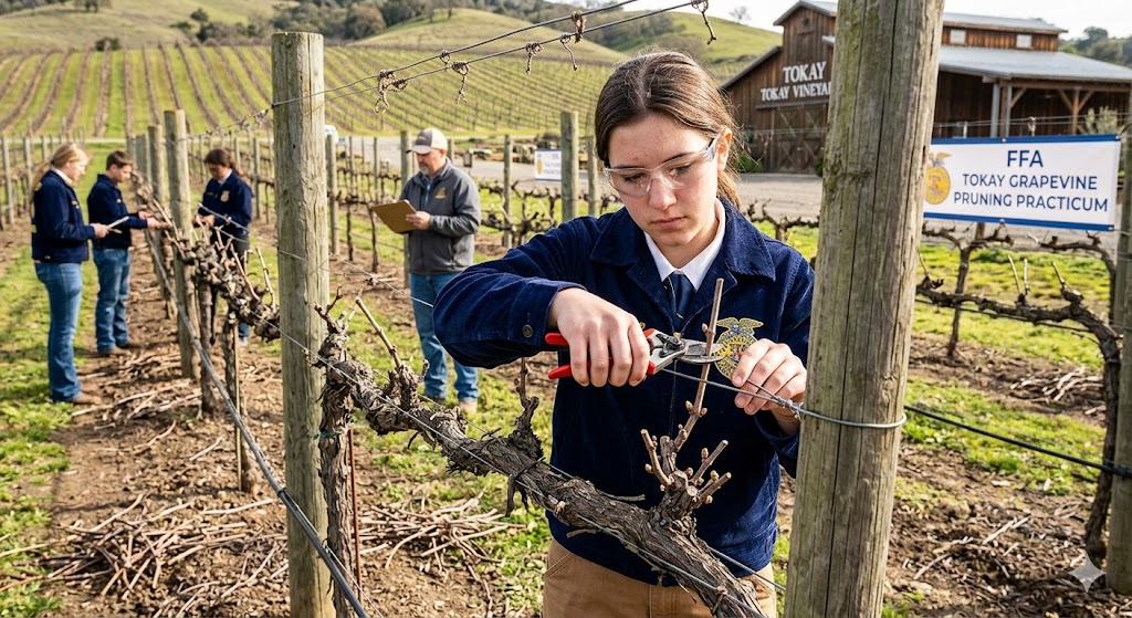 FFA Tokay Grapevine Pruning Practice Test Banner