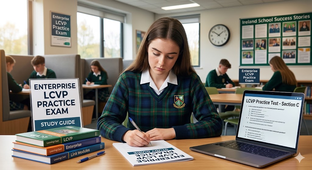 Enterprise Leaving Certificate Vocational Programme (LCVP) Practice Test Banner