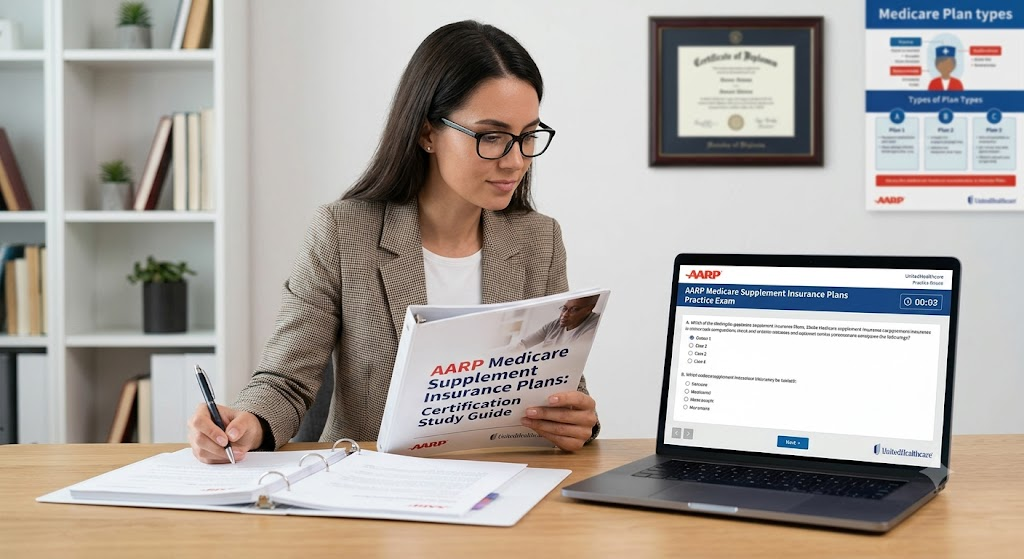AARP Medicare Supplement Insurance Plans Certification Practice Test Banner