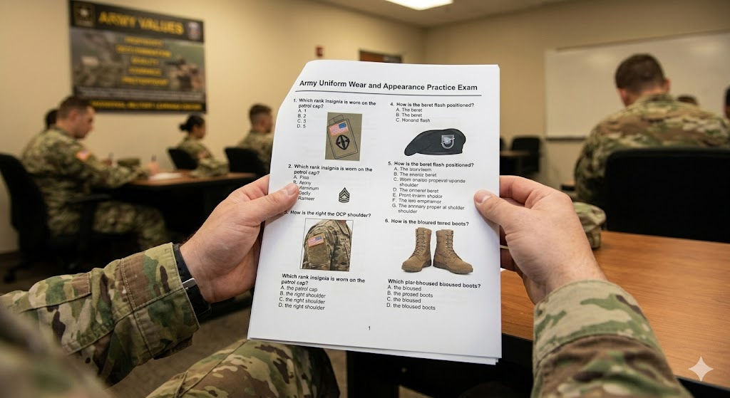 Wear and Appearance of the Army Uniform Practice Test Banner