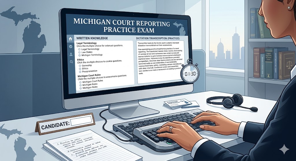 Michigan Court Reporting Certification Practice Exam Banner
