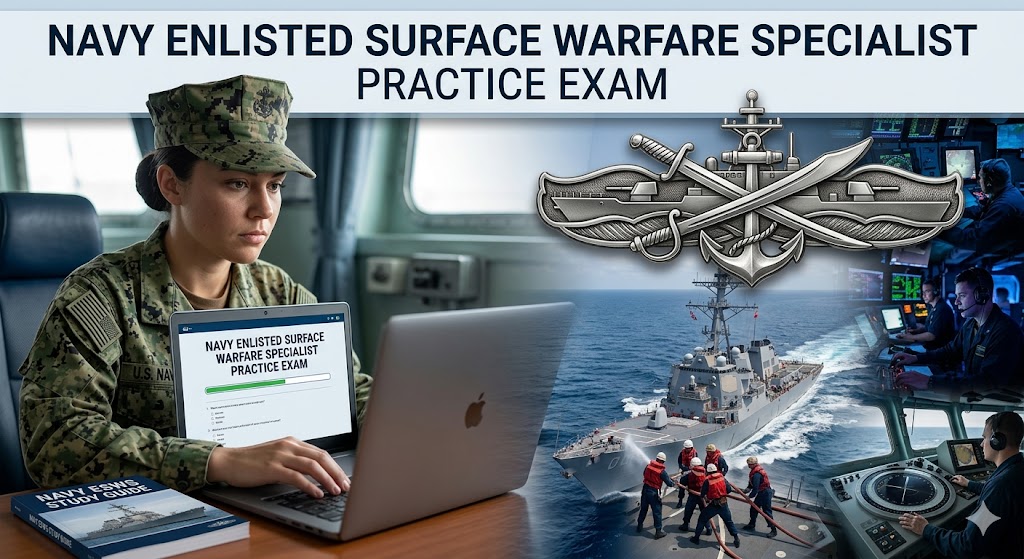Navy Enlisted Surface Warfare Specialist Practice Exam Banner