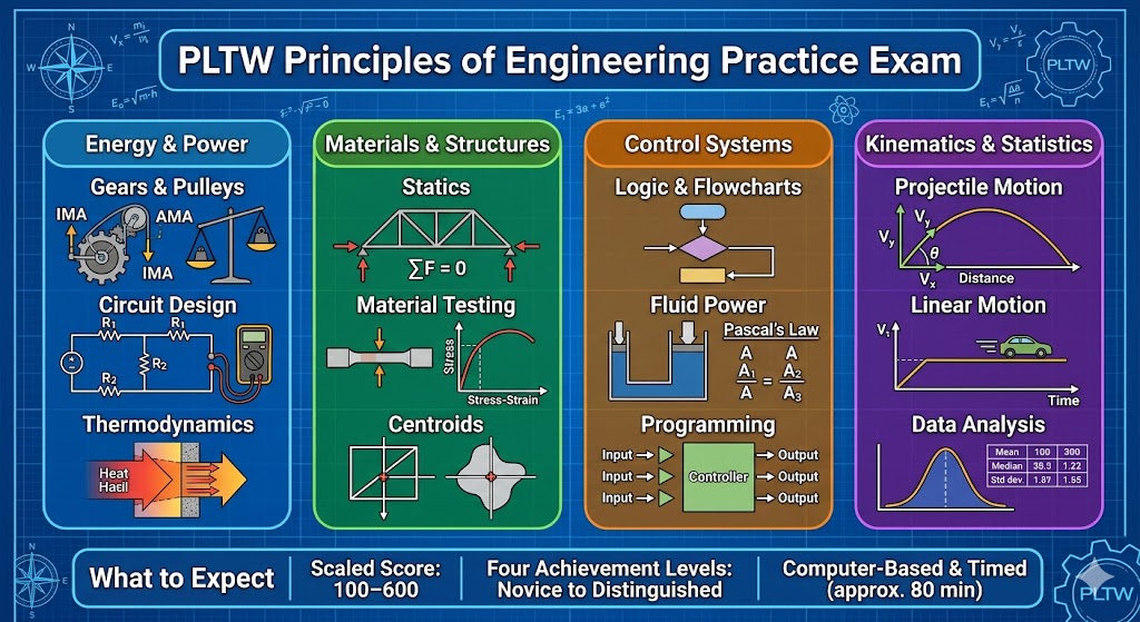 PLTW Principles of Engineering (POE) Practice Exam Banner