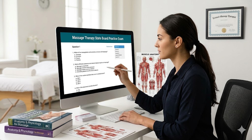 Massage Therapy State Board Practice Exam Banner
