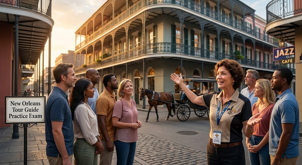 New Orleans Tour Guide Practice Exam Banner